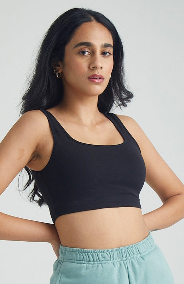 Scoop Neck Crop Top