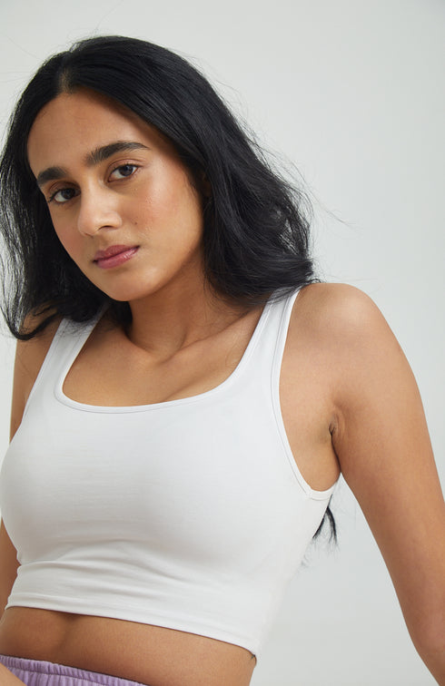 Scoop Neck Crop Top