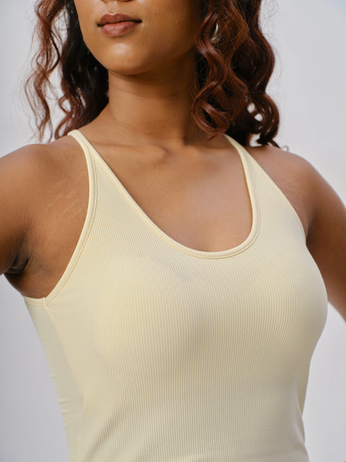 Padded Ribbed Tback Tank