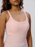 Padded Ribbed Thin Strap Tank