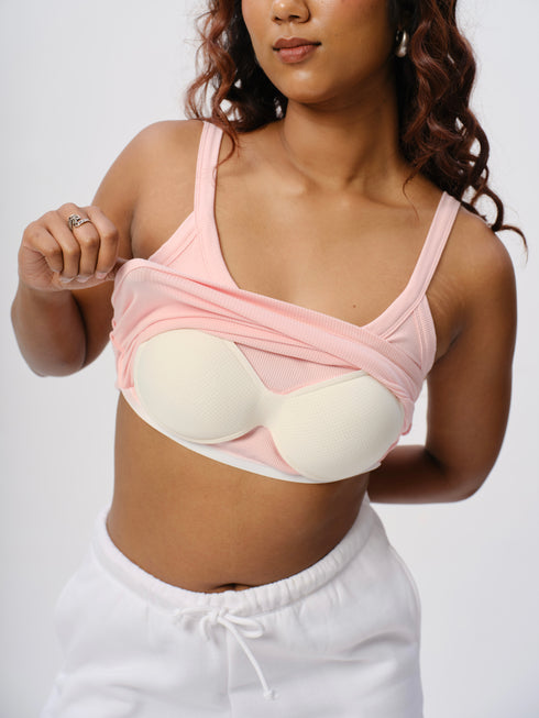 Padded Ribbed Thin Strap Tank