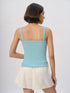Padded Ribbed Thin Strap Tank