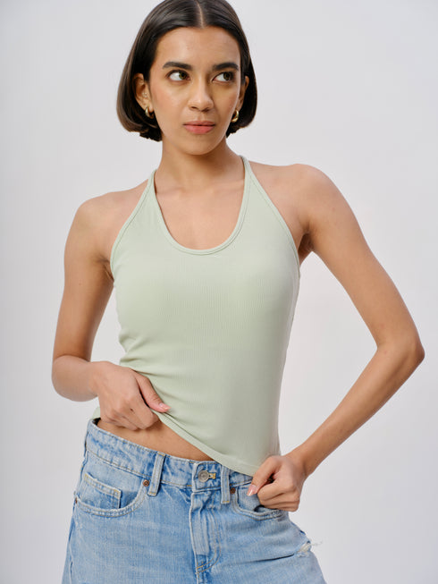 Padded Ribbed Tback Tank