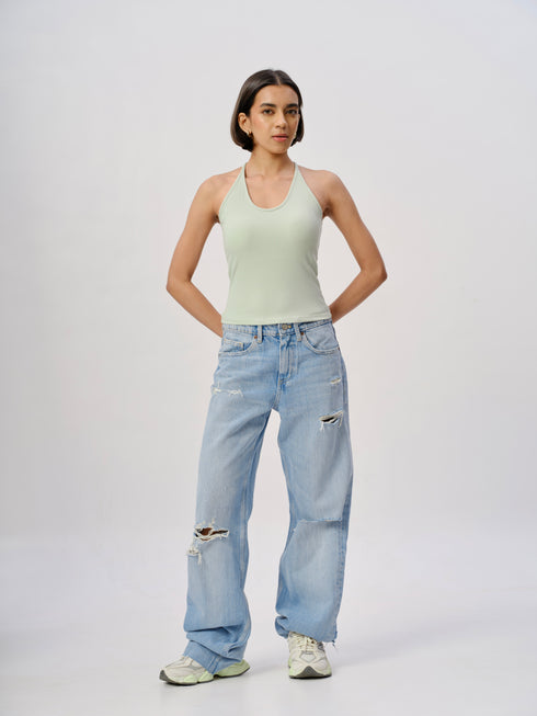 Padded Ribbed Tback Tank