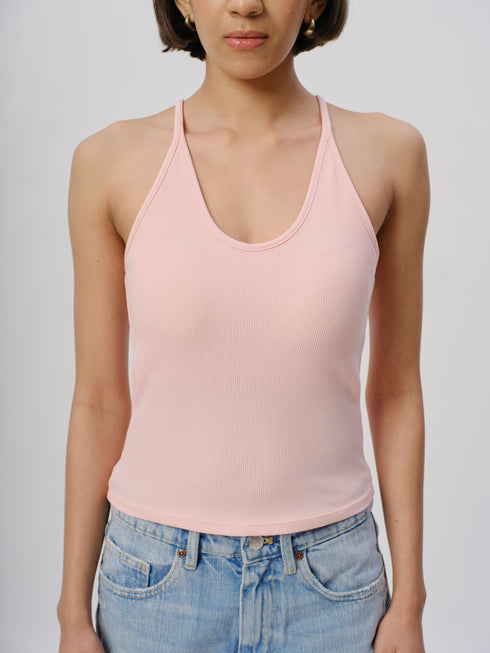 Padded Ribbed Tback Tank