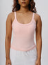 Padded Ribbed Thin Strap Tank