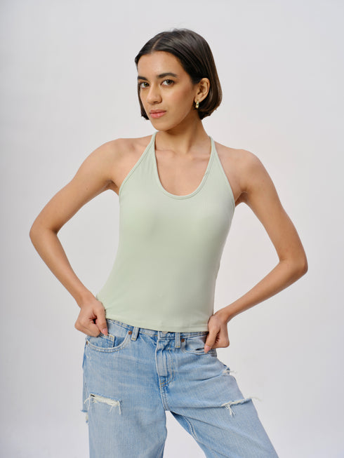 Padded Ribbed Tback Tank