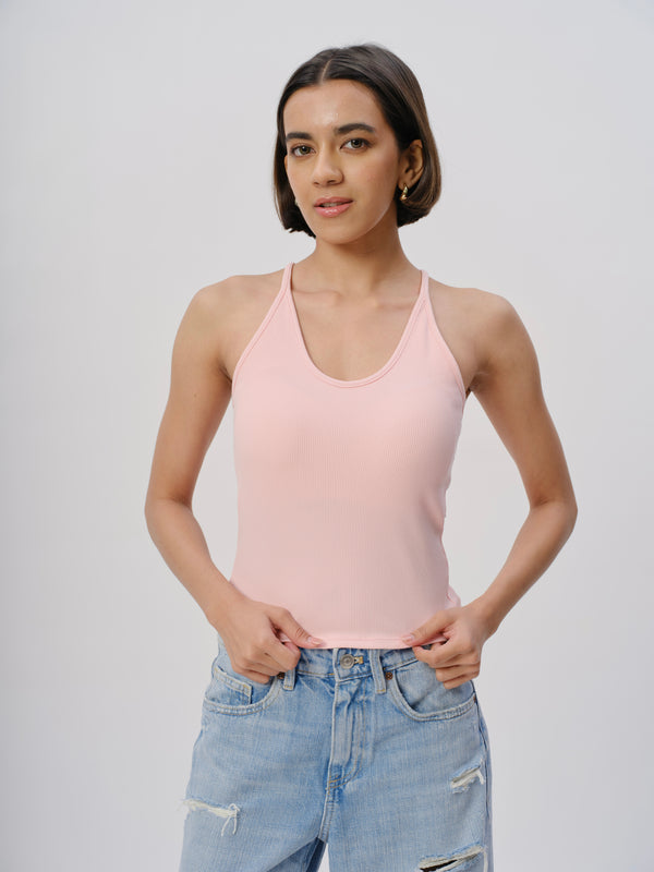 Padded Ribbed Tback Tank