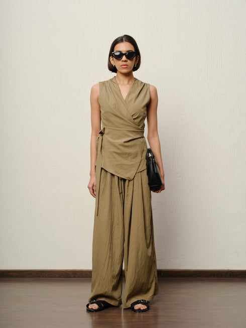 Wrap Top & Trouser Co-ord Set