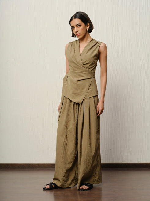 Wrap Top & Trouser Co-ord Set