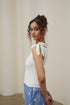 V Neck Top With Bow Straps