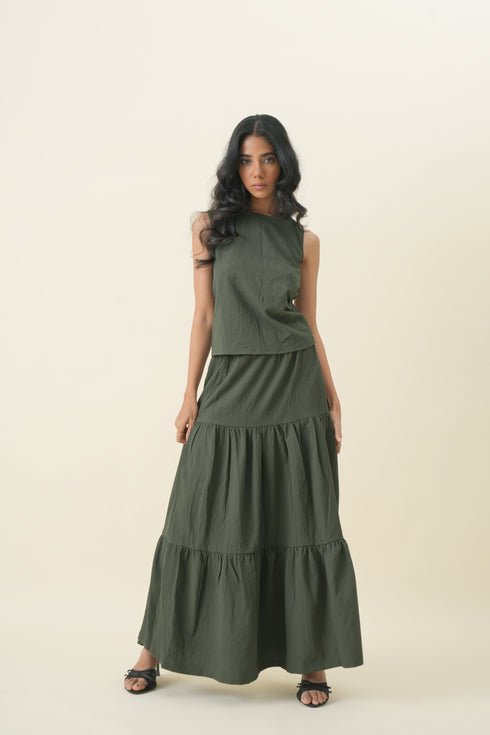 Tiered Maxi Skirt
