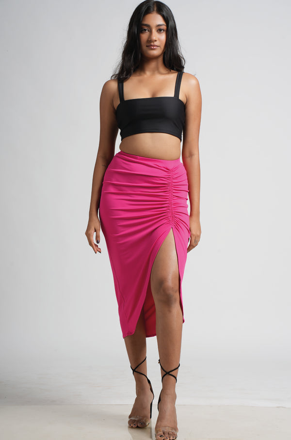Draped Midi Skirt